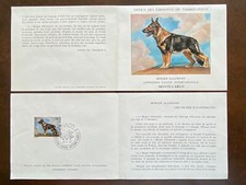 Carte 1er Jour MONACO timbre 1973 EXPOSITION CANINE chien dog BERGER ALLEMAND