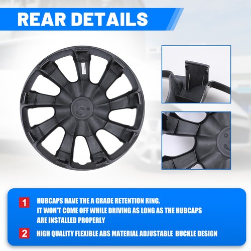 13" 14" 15" 16" 17" Set of 4  Wheel Covers Snap On Full Hub Caps Tire+Steel Rim  - Picture 99 of 126