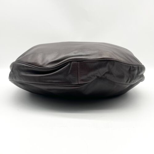 Gucci Hobo Bolso de Hombro Bolso de Mano Cresta Logo Cinta Cuero Marrón 181492 Auténtico - Imagen 6 de 24