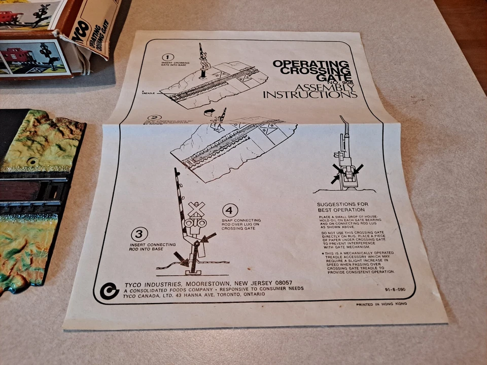 Puerta de cruce escala TYCO HO #908: usada: faltan piezas Foto 4 de 4