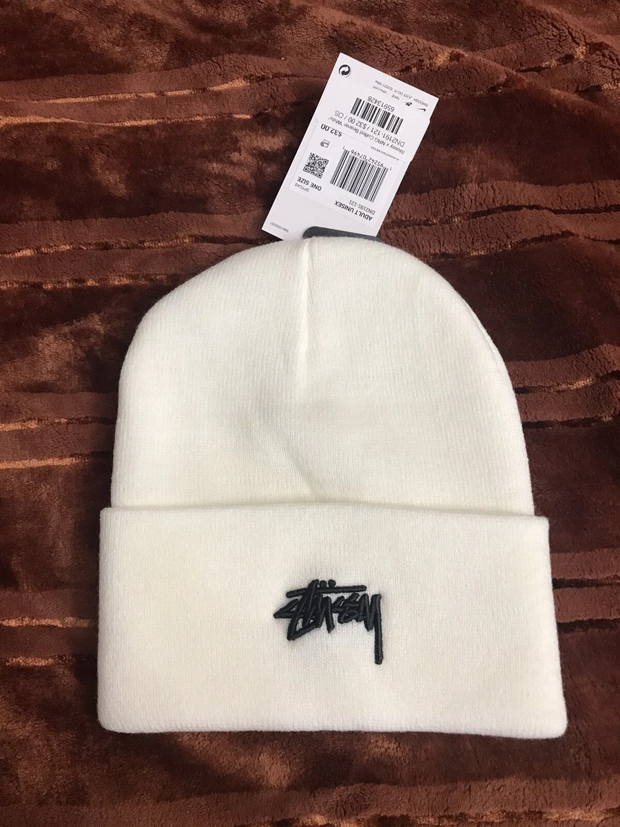 Nike x Stussy Cuffed Beanie Hat Summit White 2022 One Size Fits Most Brand  New