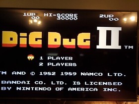 Dig Dug 2 Original Box NES Nintendo Entertainment System Game Vintage Retro