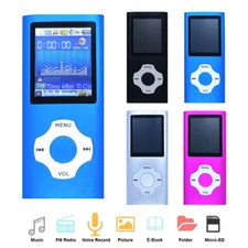 MP3 Music Player Digital LCD 1.8 inch TFT Screen FM Radio Support 64GB Micro SD