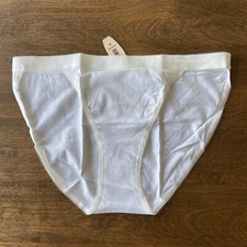 Victoria's Secret Vtg Cotton Signature Rio Brief Panty Medium White 01/10- NWT