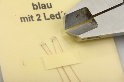H0 N Kupa electronic - kleines Blaulicht Blink Set 2 LEDs DC-Test ok! OVP #5