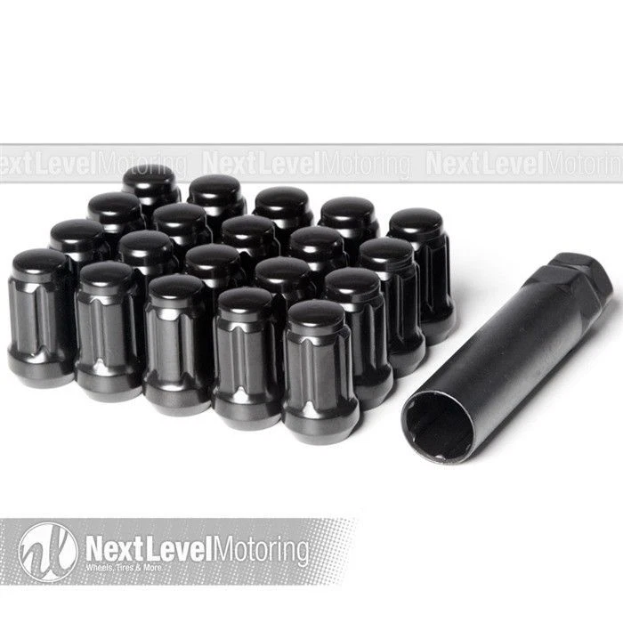20 BLACK SPLINE DRIVE TUNER LUG NUTS 12X1.5 FITS ACURA ILX CL RSX TL TLX TYPE-S - Изображение 2 из 4