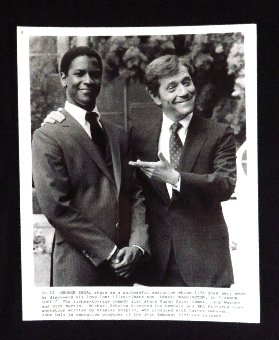1981 Press Photo CARBON COPY Segal + Denzel Washington in Screen