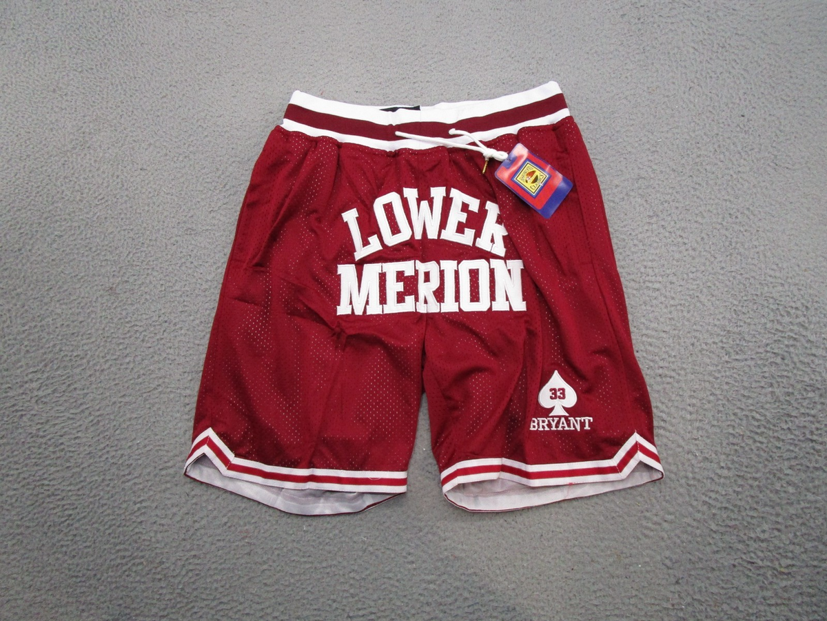 Just Don Lower Merion Kobe Bryant #33 High School Shorts Mens XL