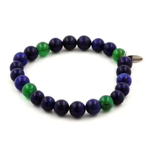 Bracciale elasticizzato in vere perle di pietre preziose (6 mm