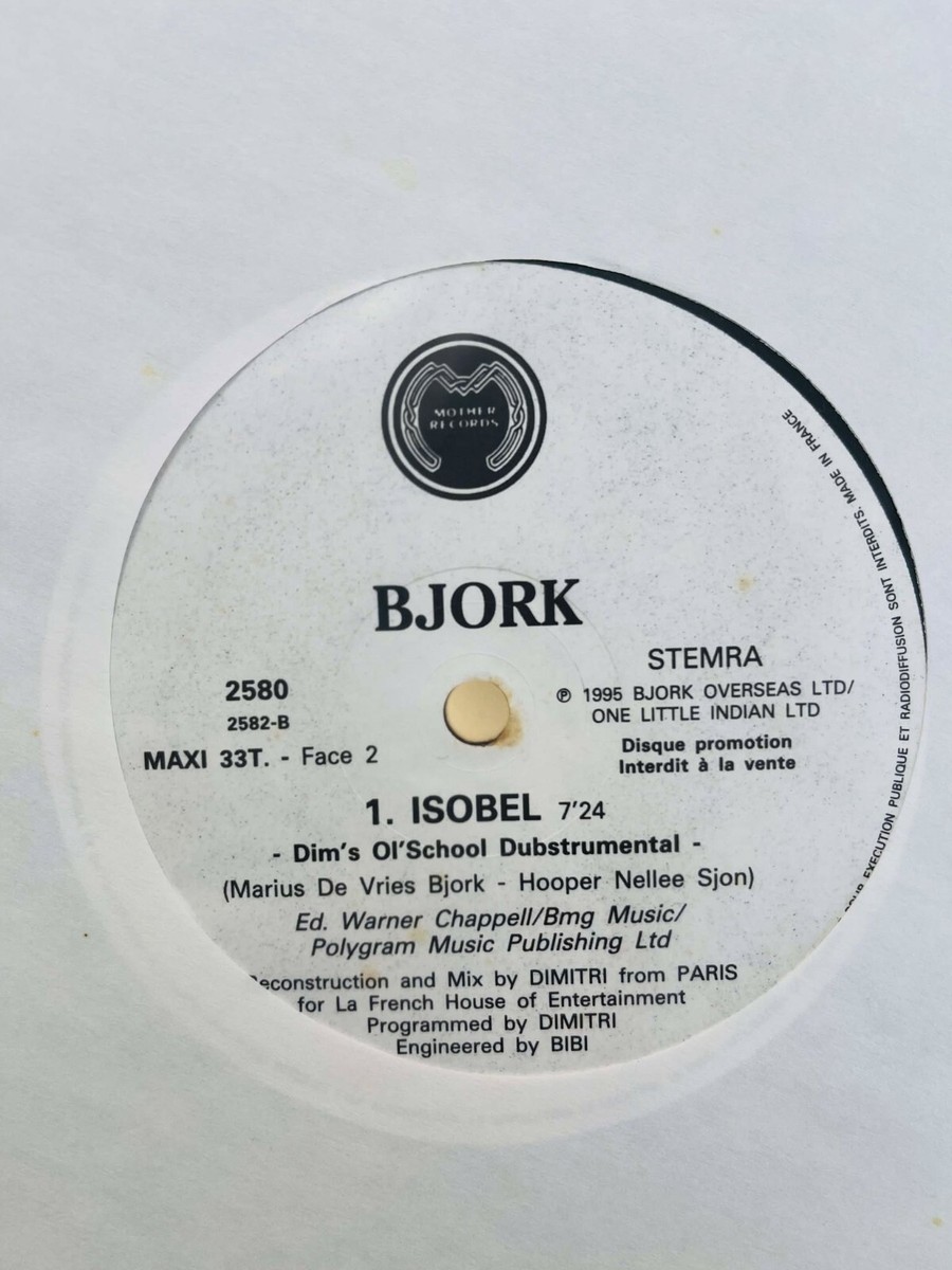 Bjork / Isobel 1995 France Limited Vinyl Mother Records 2580
