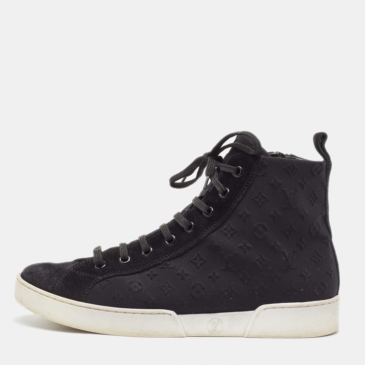 Louis Vuitton Black Monogram Neoprene and Suede Stellar High Louis Vuitton Black Monogram Neoprene and Suede Stellar High
