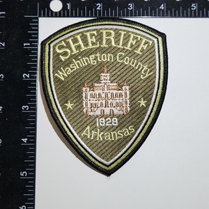 Washington County, Arkansas, Sheriff Patch. 4x5 Inches. Great Condition!