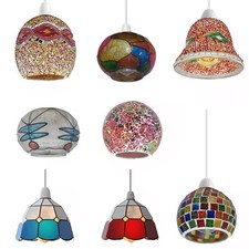 Tiffany  Lighting Light  Shade Table Floor Lamp Easy Fit Lampshade Glass Pendant