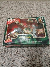 Mr. Christmas Carousel Ornaments Light Up Moving Tiger Elephant Horse VTG 1993