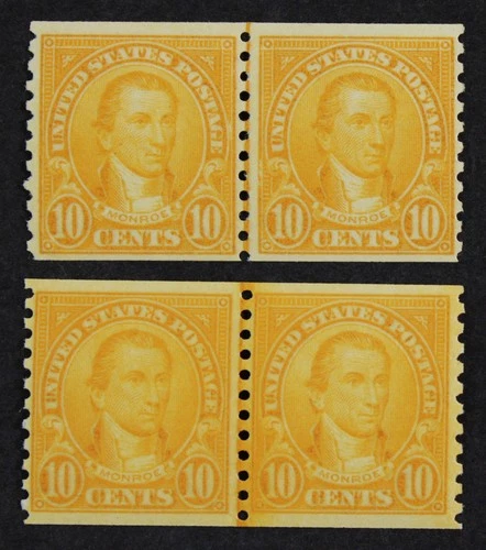 CKStamps: US Stamps Collection Scott#603 Line Pair Mint NH OG