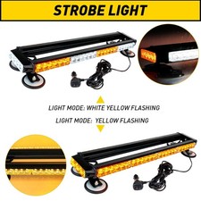 Amberwhite Led Emergency Light Bar Rooftop Double Side Strobe Warning Light New Amberwhite Led Emergency Light Bar Rooftop Double Side Strobe Warning Light New