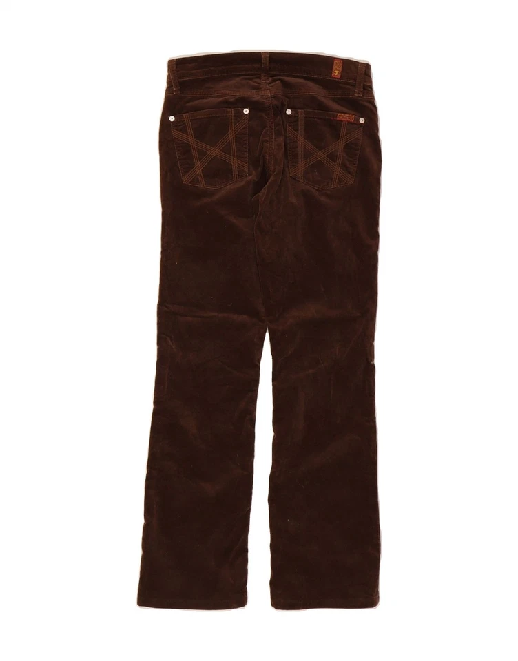 7 FOR ALL MANKIND Womens Straight Casual Trousers W26 L29 Brown Cotton AH10 - Image 2 of 3