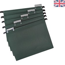Image of 100% Recycled A4 Green Suspension Files with Easy-Access Index Tabs - Set of 10