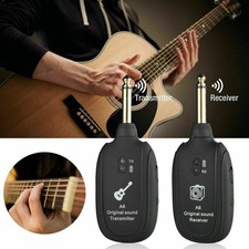 UHF Guitar Wireless System Transmitter Receiver Built-In Rechargeable Battery