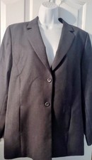 PENDLETON Vintage Charcoal Grey Virgin Wool Blazer Women's Size 14
