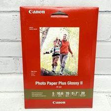 Canon Photo Paper Plus Glossy II 5x7 Inkjet PP-301 Partial Pack 15/20 Sheets