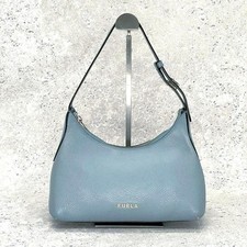 Borsa a tracolla Furla Daphne blu polvere pelle hobo ferramenta argento 2 vie