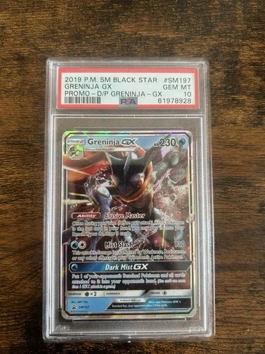 Greninja GX PSA 10 2019 Pokémon Black Star Promo SM197 Full Art Holo EN