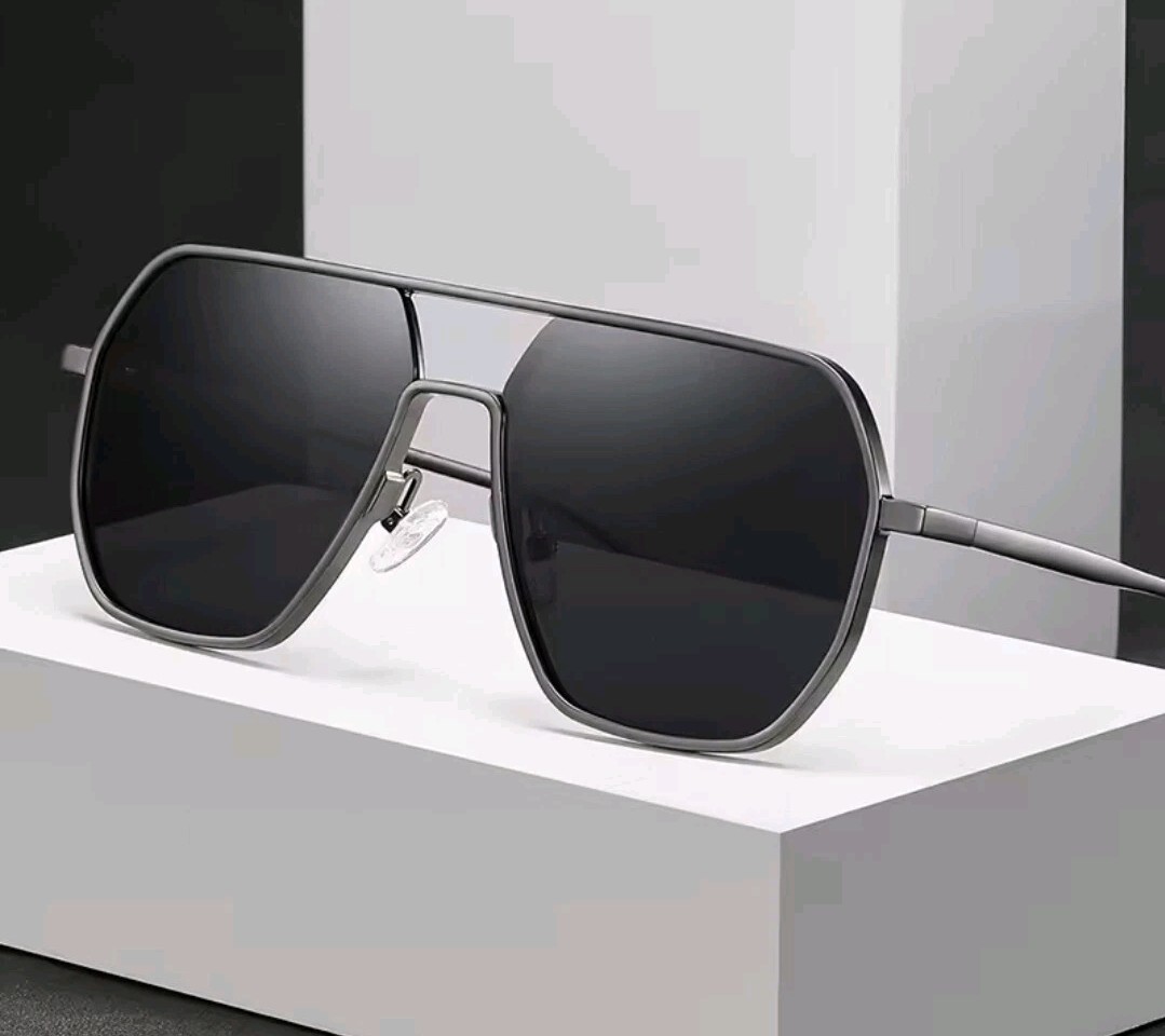Occhiali da sole Hundred Ft High Retro aviators uomo donna metallo polarizzato GRATIS... foto 3
