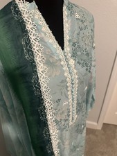 Medium LAWN 3pc Shalwar Kameez Stitched Embroidered Suit Pakistani Indian summer