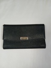 Authentic New Saffiano Leather Kate Spade New York Black Wristlet Wallet