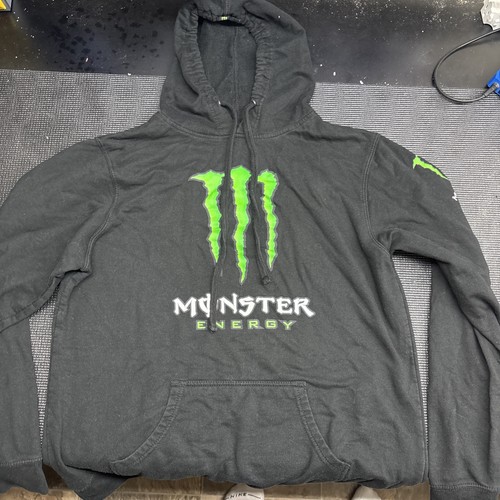 Monster Energy Hoodie Men's Black Unleash the Beast Measures M/L Tagged 2XL