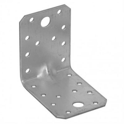 20x Schwerlast-Winkelverbinder mit Sicke 70x70x55mm verzinkt Bauwinkel Steg