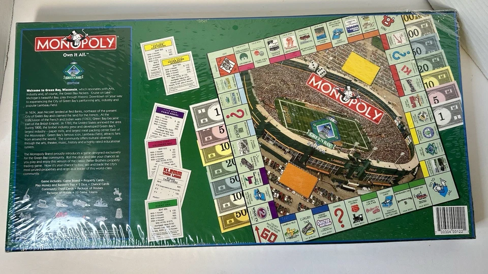 Monopoly Green Bay Edition Wisconsin SELLADO (Parker Brothers 2000) Foto 2 de 4