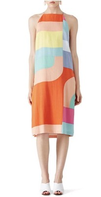 Mara Hoffman Colorblock Midi Shift Dress Size Medium Sustainable Quiet Luxury