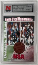1 of 1 DeAngelo Williams Game Used Ball 2010 National Sports Authenticators 1/1