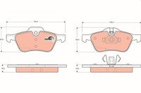 Bremsbelagsatz Scheibenbremse Cotec TRW GDB1476 FüR Mini R50 R52 R53 Cooper One
