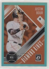 2018 Panini Donruss Optic Diamond Kings Aqua Prizm 240/299 Justin Bour #15 11pj