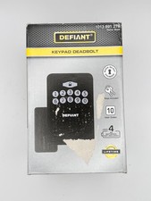 Defiant Electronic Matte Black Keypad Deadbolt Model 1013891278 Open Box