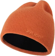 Zylioo Oversize Beanie Hat 3XL/2XL/XL/L/M/S X-Large-3X-Large, Black-orange 