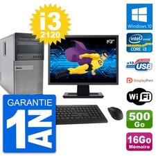 PC tour DELL 990 Bildschirm 19 " Intel i3-2120 RAM 16Go Scheibe 500Go Windows 10