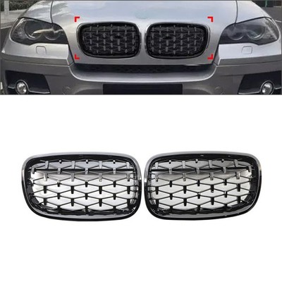 Front Bumper Kidney Grill Diamond Grille For BMW X5 E70 X6 E71