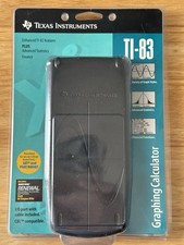 New Texas Instruments TI-83 Graphing Calculator Includes Case I/O Cable NIP