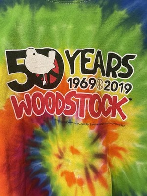 Woodstock Tie Dye Concert T-shirt 50th Anniversary Vintage XL 2019 Music Fest
