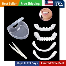 1Set Dentures Veneers Tooth,Dental Care Kits for Anti Molar Orthodontic Cosme...