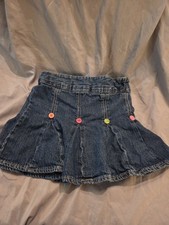 Gymboree Girls Size 4 Y2K Denim Jean Button Detail Skort Skirt