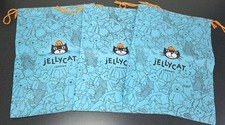 3 New AUTHENTIC Jellycat Dust Bag Blue Storage Bag Stuffed Animal Carry Tote