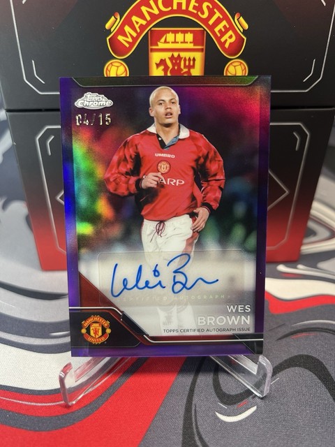2024-25 Topps Chrome Deluxe Edition Manchester United Autographs Wes Brown /15