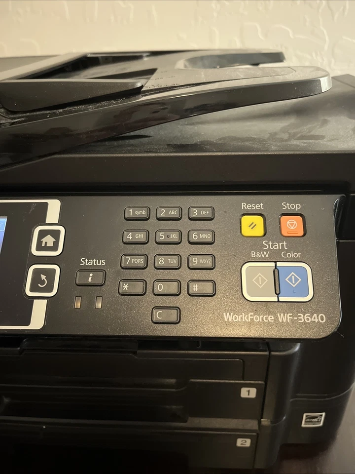 Epson WorkForce WF-3640 All-In-One Inkjet Printer Ink is Full. READ DESCRIPTION - Image 4 of 4