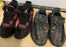Jordan Air Jordan 4 Retro Red Thunder Black Red / Yeezy 360 boost “dark salt”