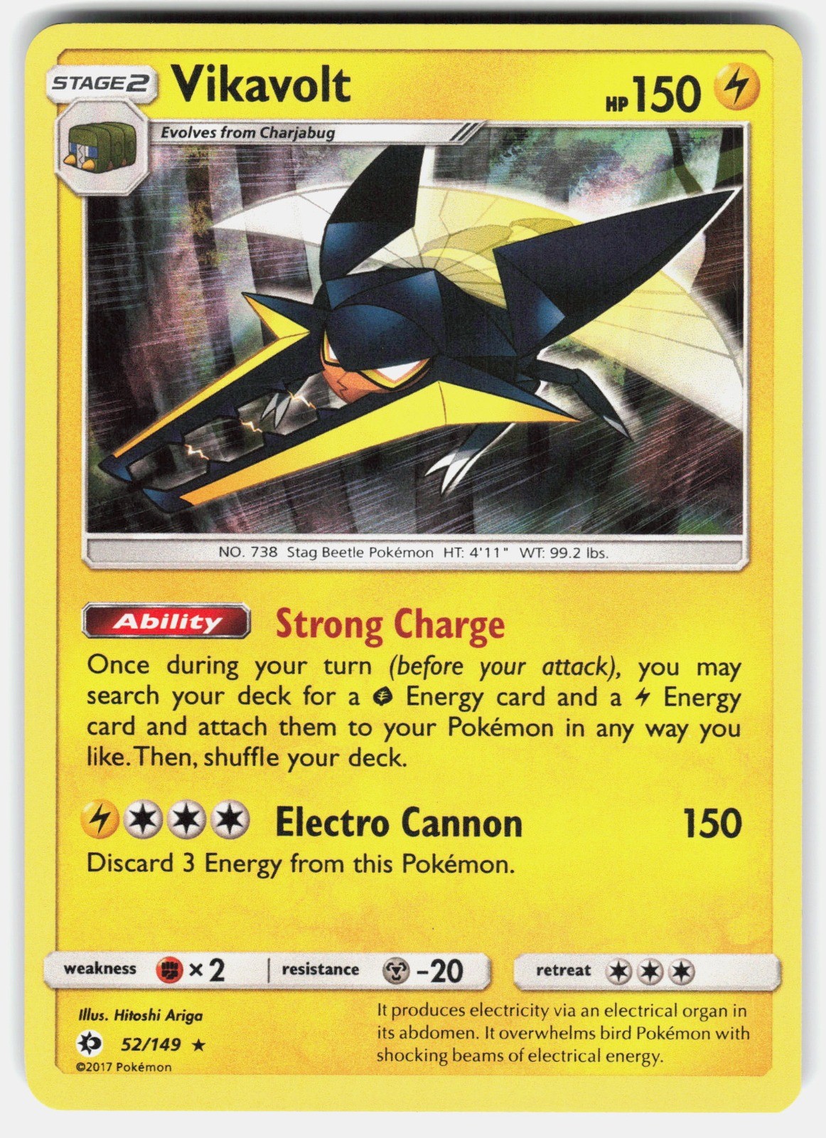 Vikavolt Holo Rare SM Base Set 52/149 LP